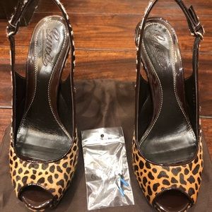 Gucci Sofia platform pony hair heels